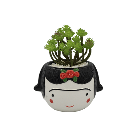 Maceta Frida (con plantita artificial)